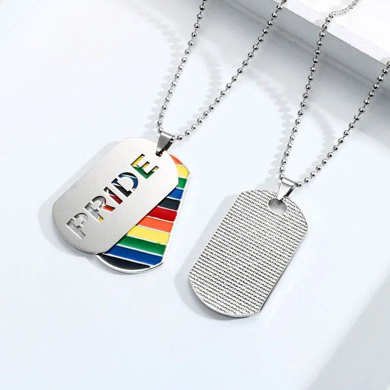 Pride Love Double Layer Rainbow Love Pendant Necklace