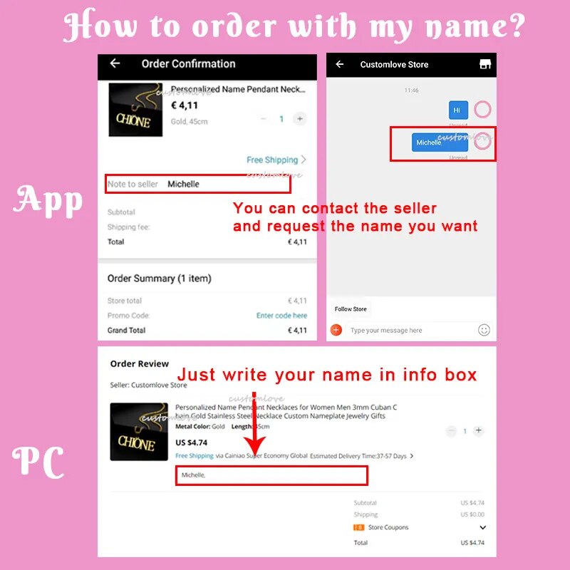 Personalized Custom Necklace Women Men Vertical Name with Year Number Necklace in Cursive Gold Stainless Steel Box Chain Jewelry