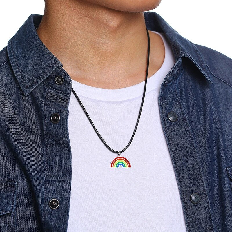 Rainbow LGBT Pendant Love Pride Unisex Necklace