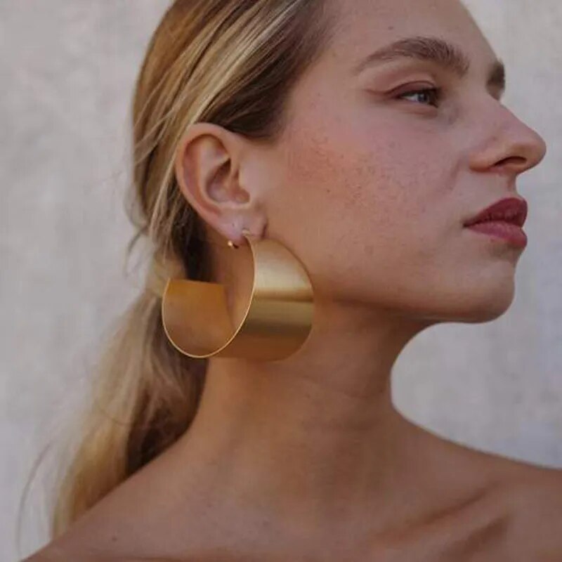 Dangle Earring For Women Gold Color Stud Big Pendant dangle Drop Earrings