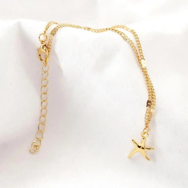 Summer Boho Starfish Women Anklet Foot Chain Jewelry Ankle Bracelet Femme Cheville Bijoux Pulseras Tobilleras Mujer Enkelbandje