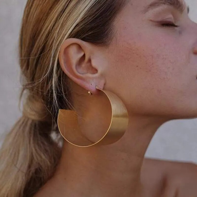 Dangle Earring For Women Gold Color Stud Big Pendant dangle Drop Earrings