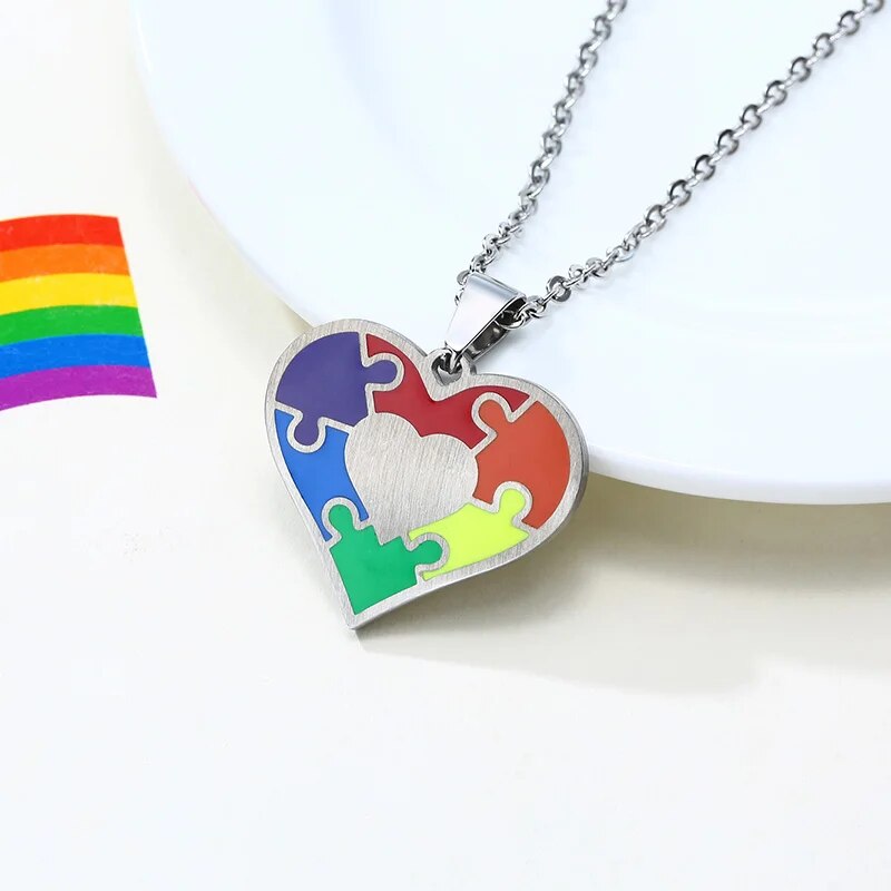 Rainbow LGBT Pendant Love Pride Unisex Necklace