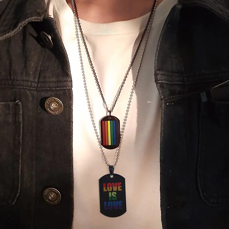 Rainbow LGBT Pendant Love Pride Unisex Necklace