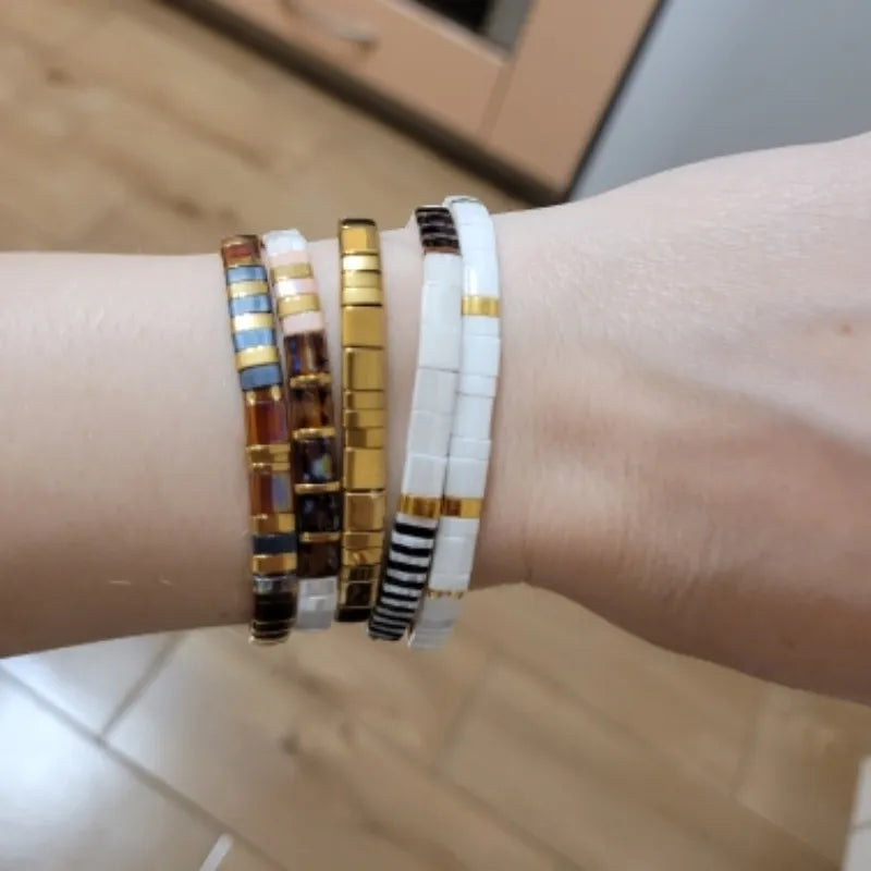 YASTYT Summer Tila Bracelet Waterproof Glass Beaded Vintage Handmade Accessories Miyuki Beads Bracelets for Women Teen Girl