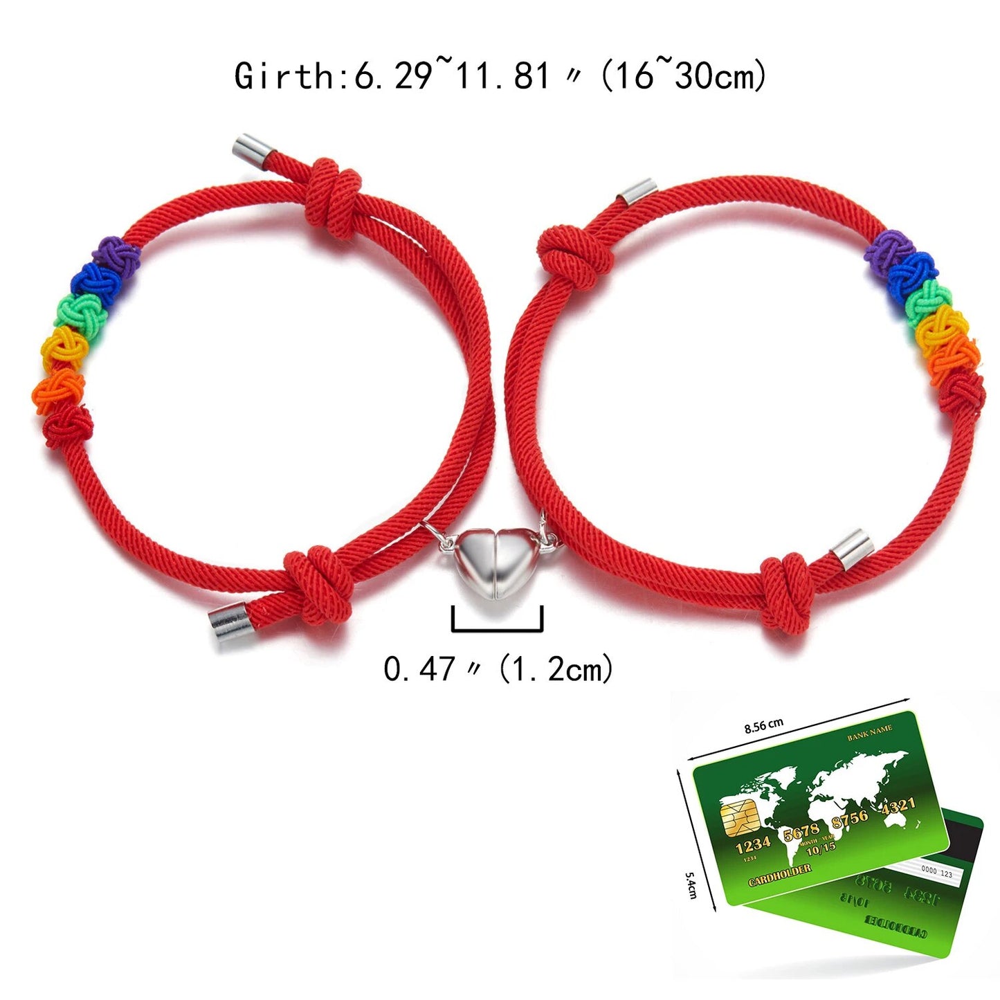 Heart Distance Magnetic Couple Pride Love Bracelets