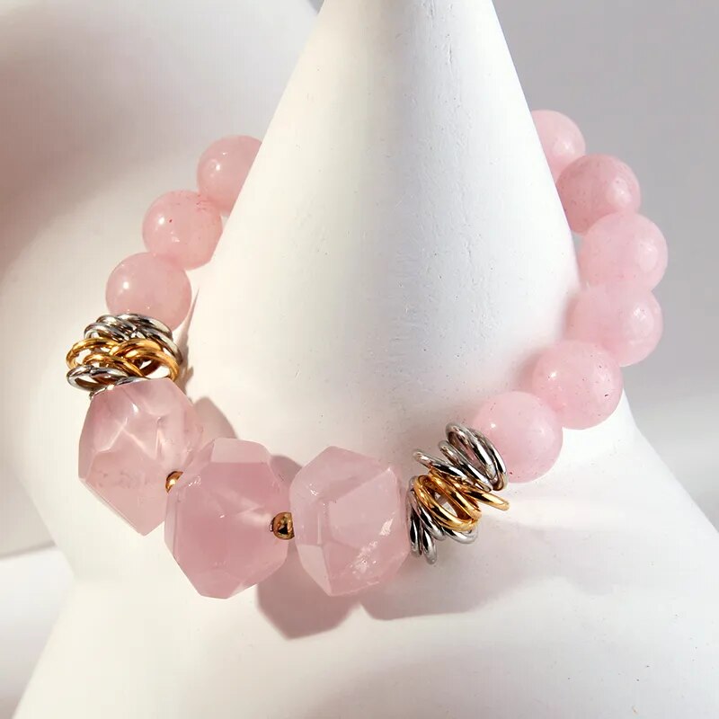 Big Stone Natural Elastic Bohemian Statement Women's Bracelet