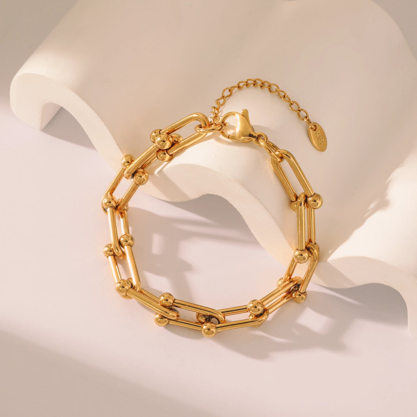 EILIECK 316L Stainless Steel Gold Color Geometric Bracelet For Women Girl Fashion New Holiday Gift Wrist Chain Jewelry Pulsera