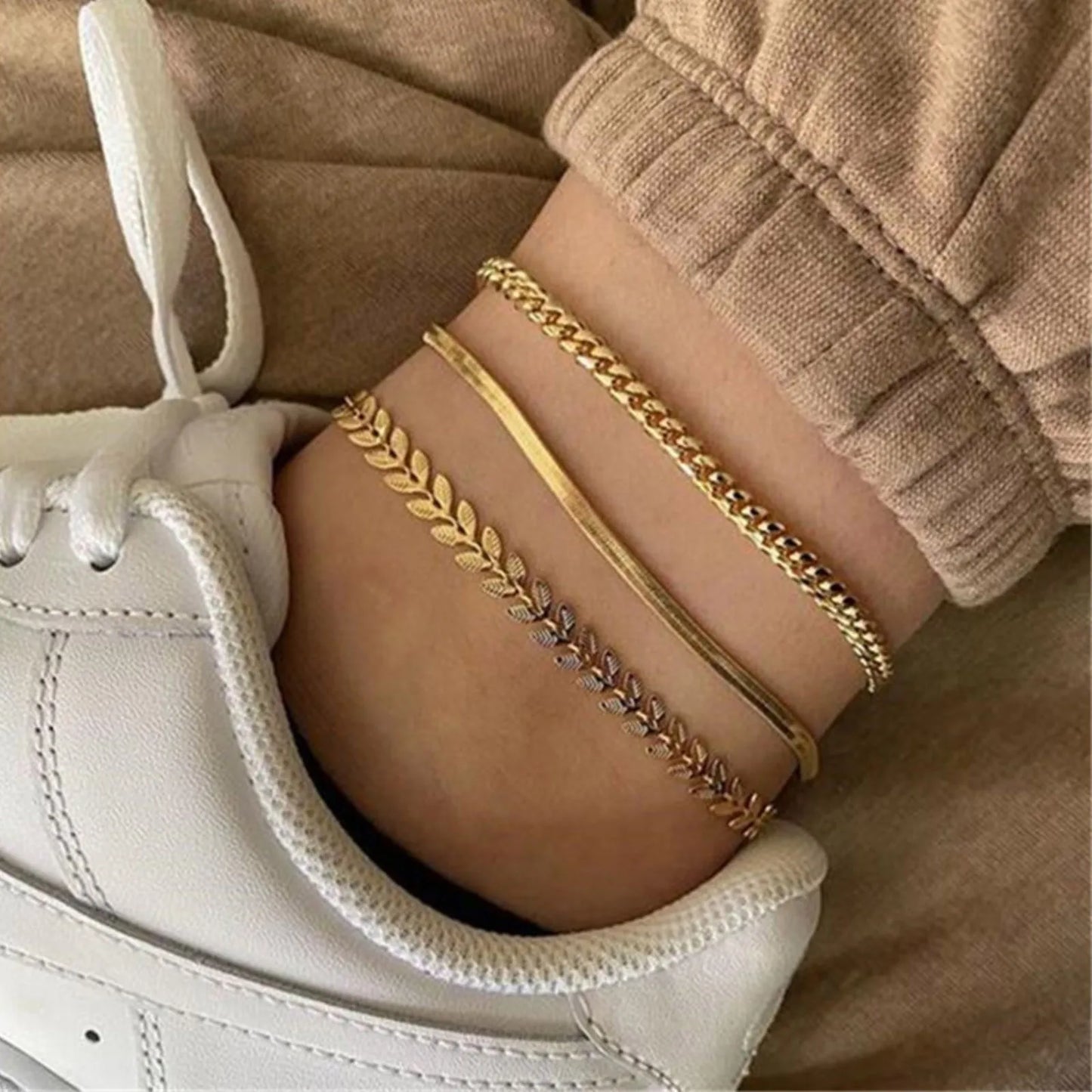 Stainless Steel Delicate Anklet For Women Gold Color Chain Anklet Bracelets On The Leg Do Not Fade Anklet Jewelry Women Mujer