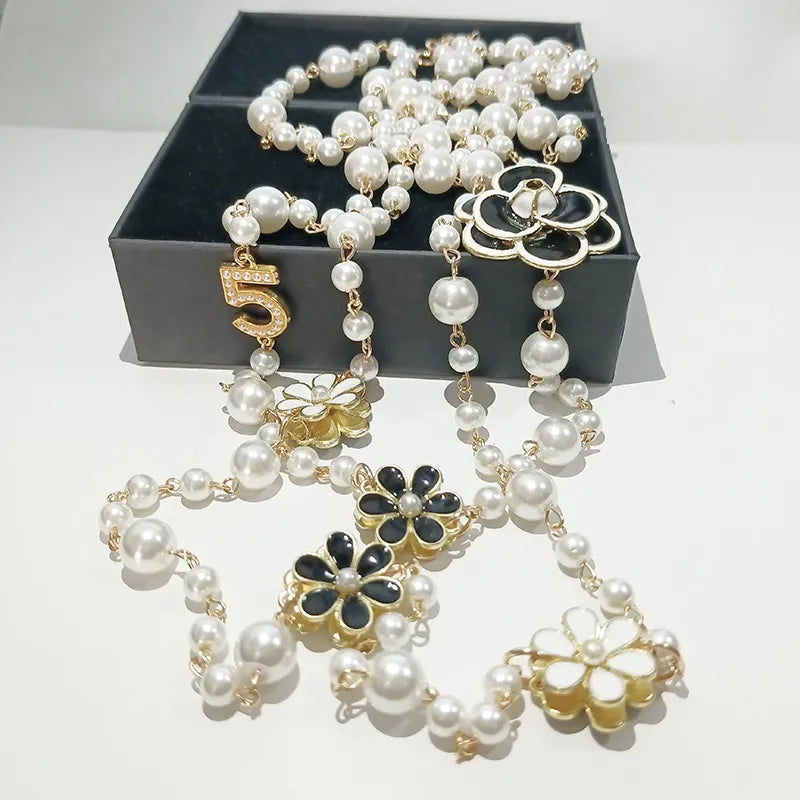 Luxury Double Layer Women's Pearl Necklace
