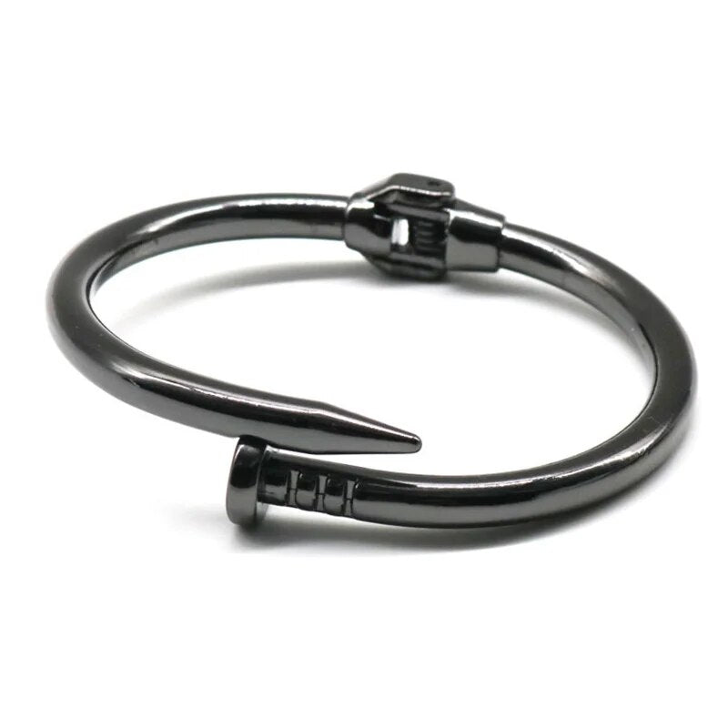 4 Color Classic Brand Nail Open Bracelets Female Temperament Simple Trendy Bracelet Stainles Steel Screw Bracelet For Women Gift