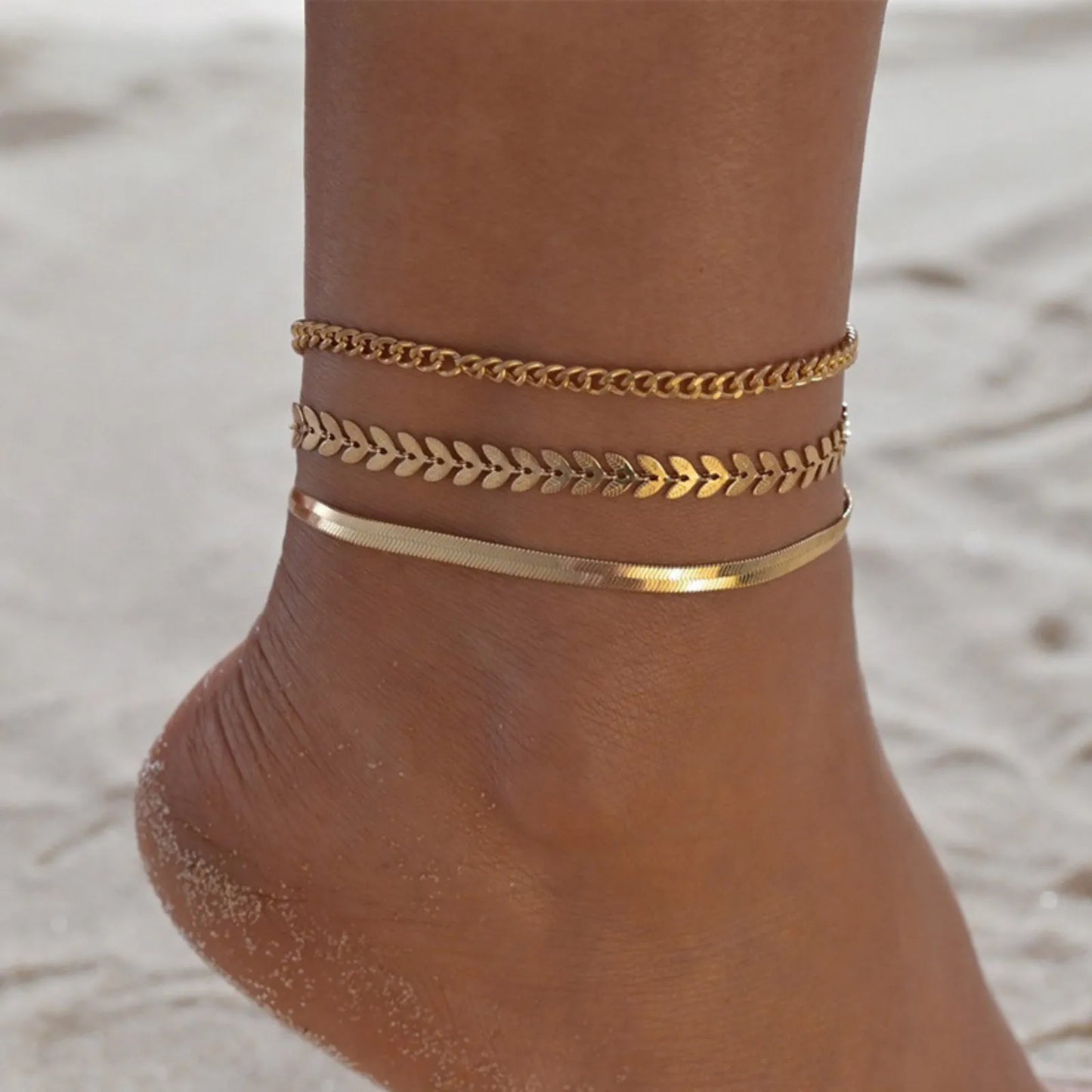 Stainless Steel Delicate Anklet For Women Gold Color Chain Anklet Bracelets On The Leg Do Not Fade Anklet Jewelry Women Mujer