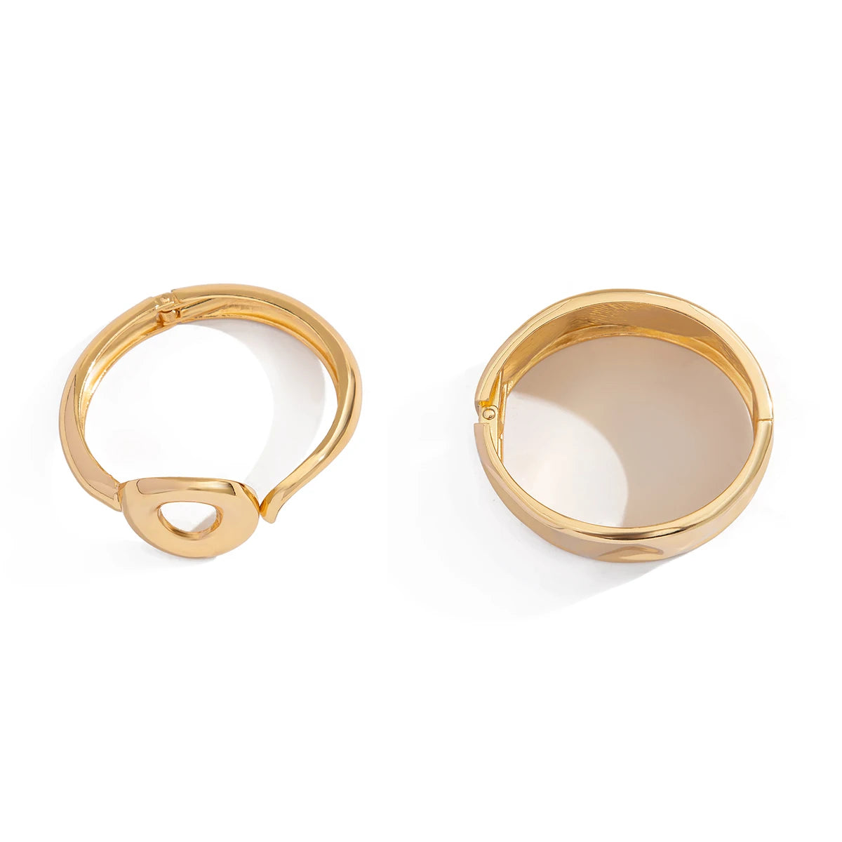 Ingemark Exaggerated Punk Irregular Wide Cuff Bangle for Women Vintage Gold Color Chunky Metal Bracelets Men Hand Jewelry Gift