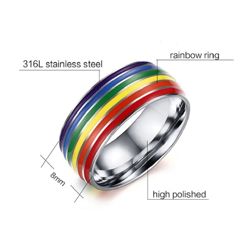 Pride Love Rainbow Unisex Ring