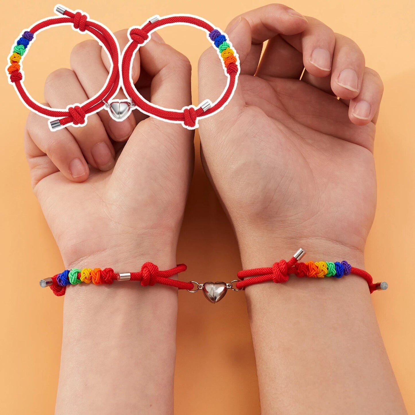 Heart Distance Magnetic Couple Pride Love Bracelets