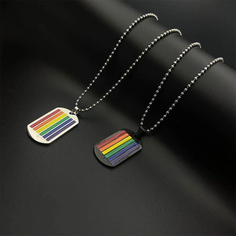 Pride Love Double Layer Rainbow Love Pendant Necklace