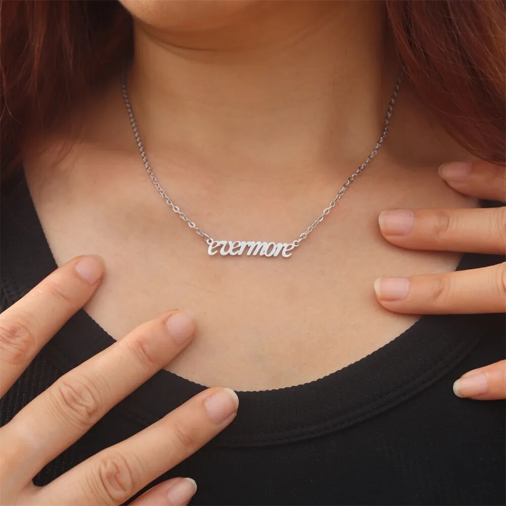 Reputation Singer Taylor Signature Necklace Inspired Music Lover Fan Gifts All too Well Folklore SWIFTIE Outfit Jewelry Fearless