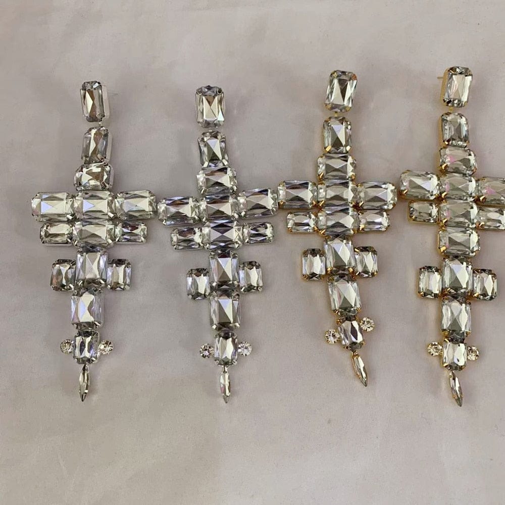 Geometric Long Tassel Square Pendat Hanging DangleWomen Earrings f