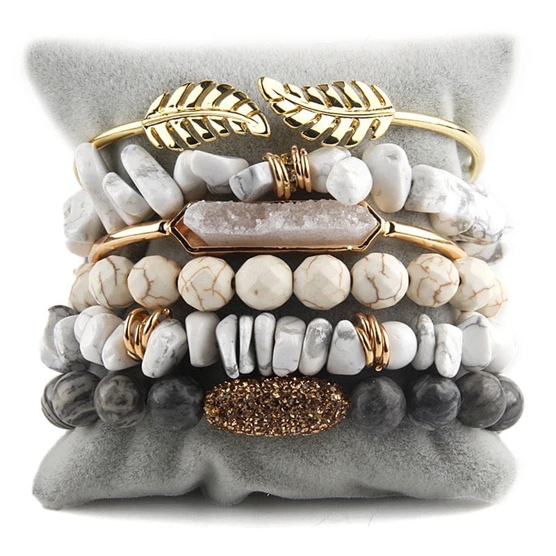 Bohemian Stone Bead Stackable Bracelets- Available In A Variety of Colors and Styles