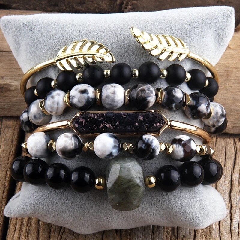 Bohemian Stone Bead Stackable Bracelets- Available In A Variety of Colors and Styles