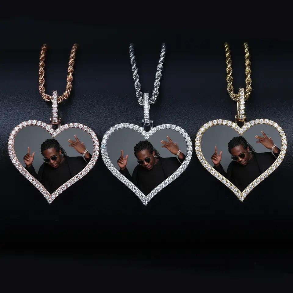 Heart Photo Pendant w/ Necklace