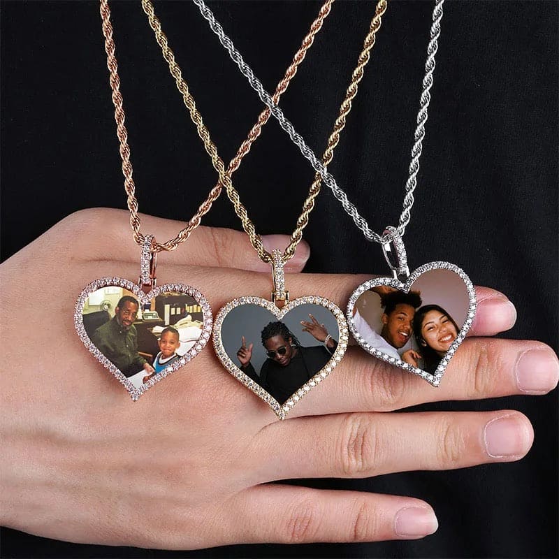 Heart Photo Pendant w/ Necklace