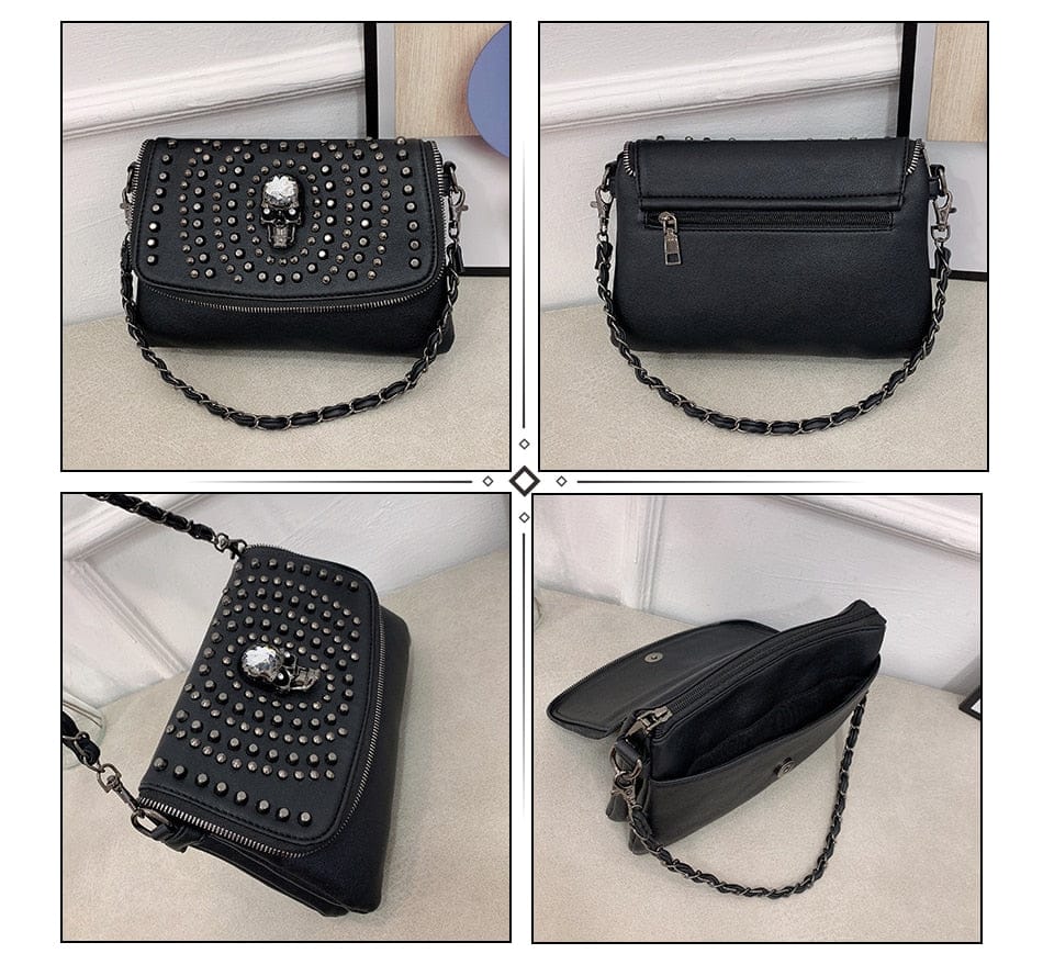 Edgy Vintage Black Women's Cross Handbag
