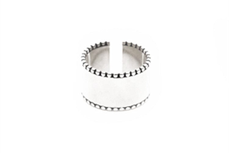 New Korean Style Worn Wide Glossy Silver PlatedWomen's Rings