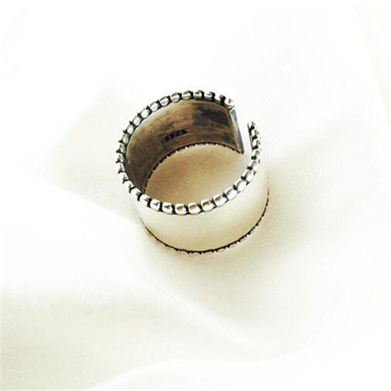 New Korean Style Worn Wide Glossy Silver PlatedWomen's Rings
