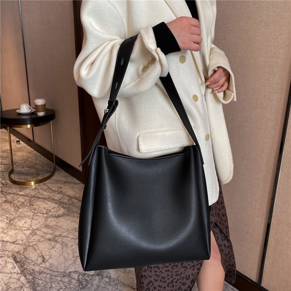 Claire Black Tote Shoulder Bag with mini bag