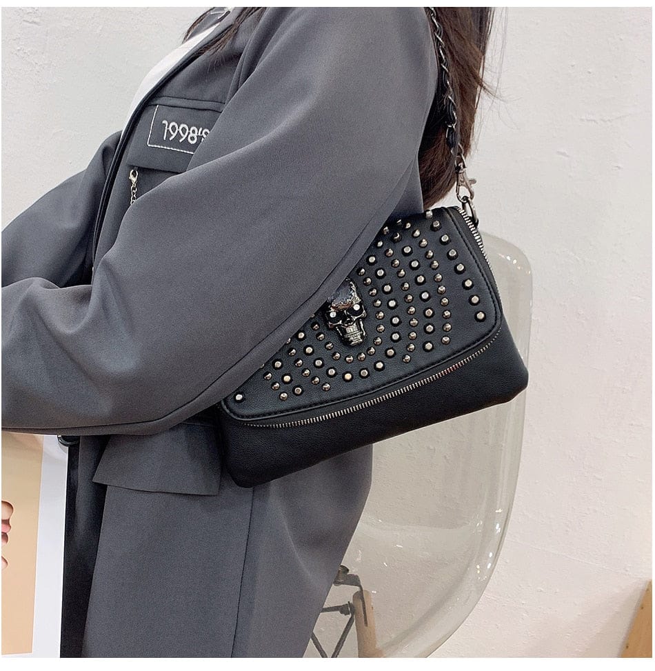 Edgy Vintage Black Women's Cross Handbag