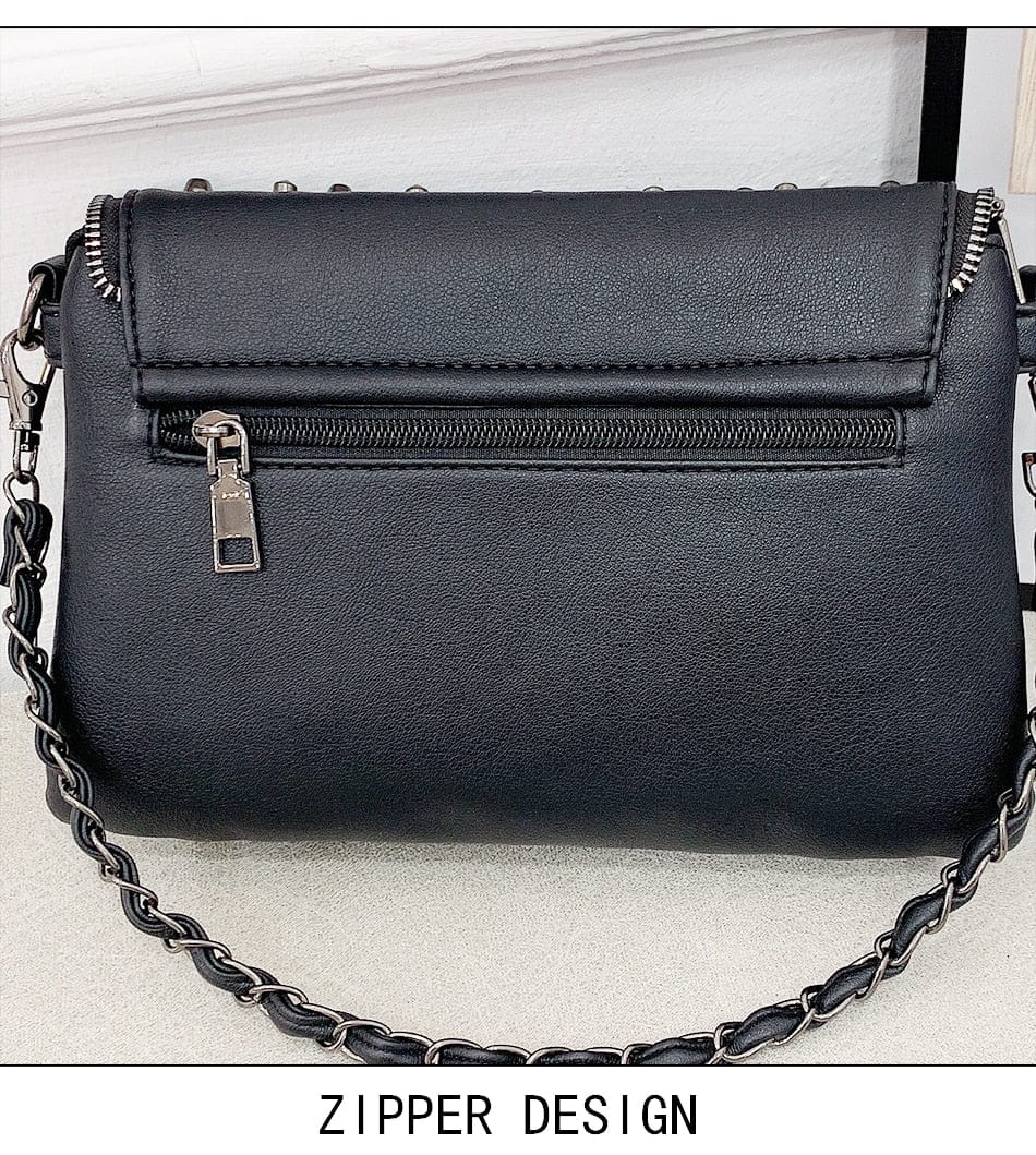 Edgy Vintage Black Women's Cross Handbag