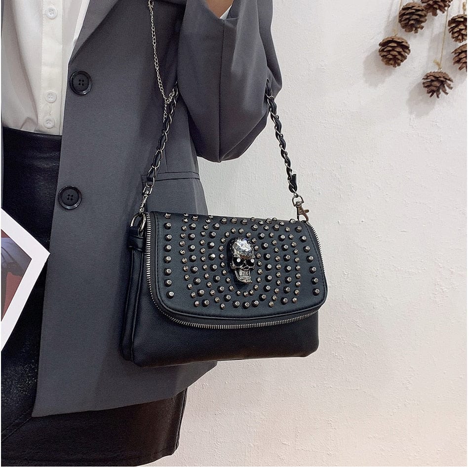 Edgy Vintage Black Women's Cross Handbag