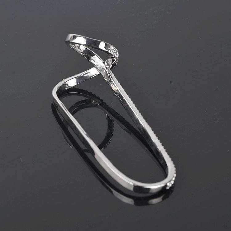 Unique Silver Bling Palm Cuff Bracelet