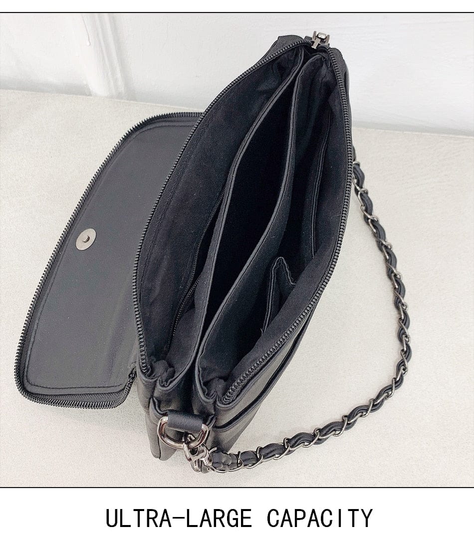 Edgy Vintage Black Women's Cross Handbag