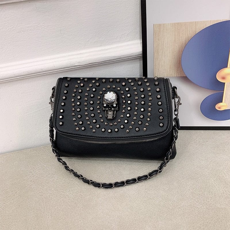 Edgy Vintage Black Women's Cross Handbag