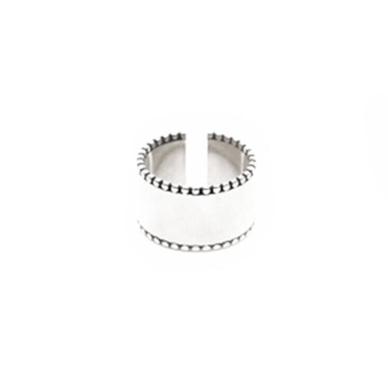 New Korean Style Worn Wide Glossy Silver PlatedWomen's Rings