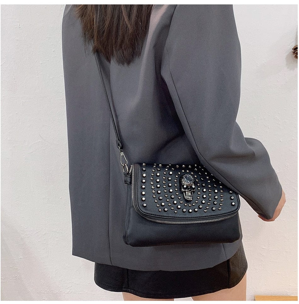 Edgy Vintage Black Women's Cross Handbag