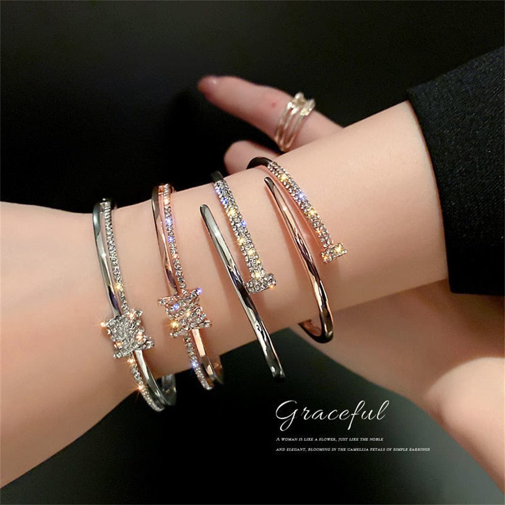 Exquisite Women's Blinged out Bangles Bracelet Bangle