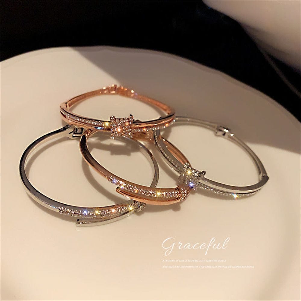 Exquisite Women's Blinged out Bangles Bracelet Bangle