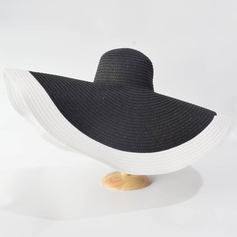 Summer 25cm Large Wide Brim Foldable Sun Hats For Women Oversized Sun Shade Hat Travel Straw Hat Lady UV Protection Beach Hat