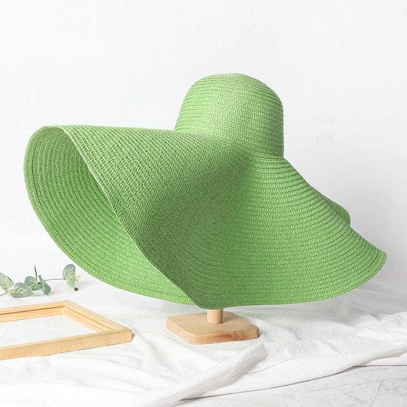 Summer 25cm Large Wide Brim Foldable Sun Hats For Women Oversized Sun Shade Hat Travel Straw Hat Lady UV Protection Beach Hat