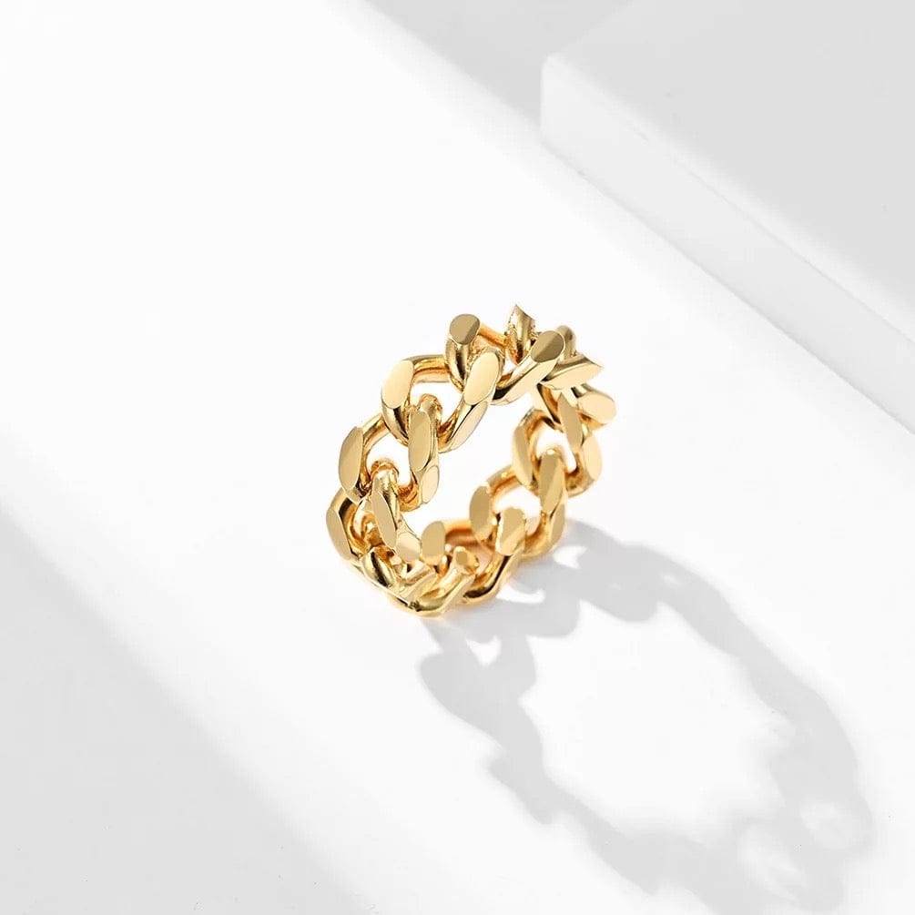 Chain Link Gold Men Gold Ring