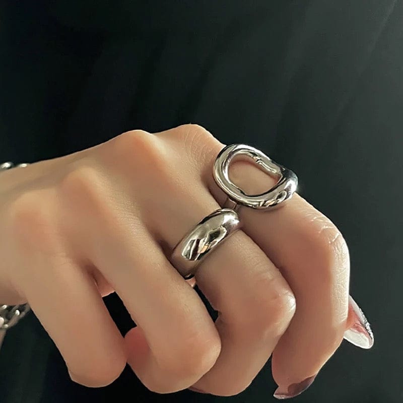 Minimalist Silver Ring Set
