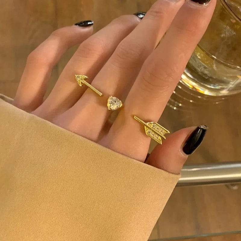 Cupid Heart Double Finger Ring