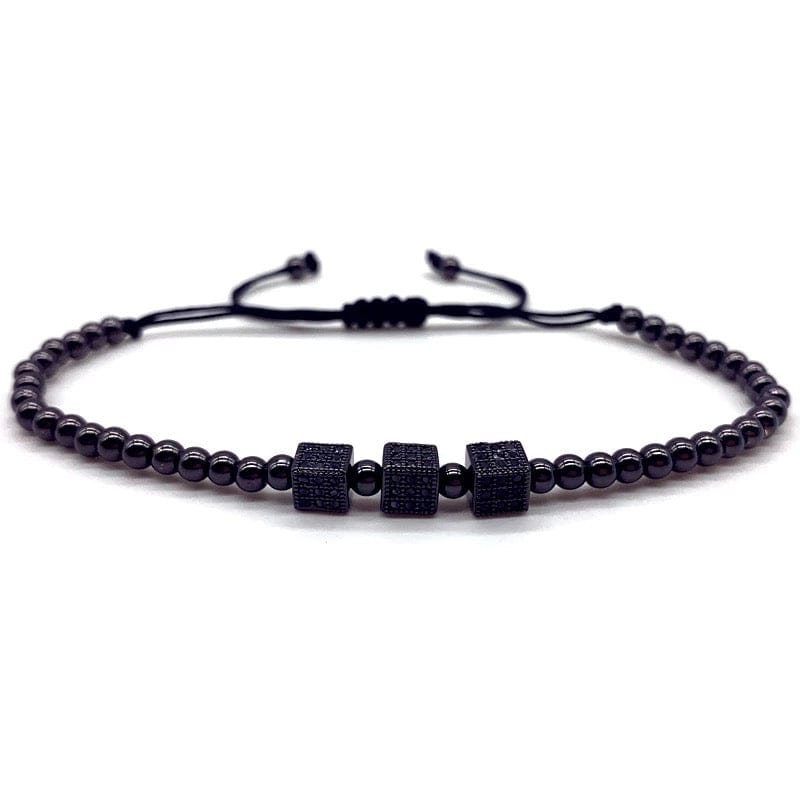 Vintage Black Crown Cube BRACELET Set