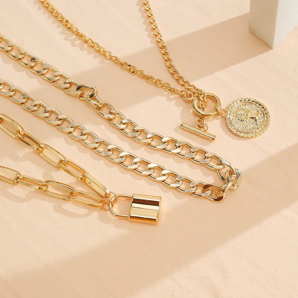 Gold Multi Layered Necklace