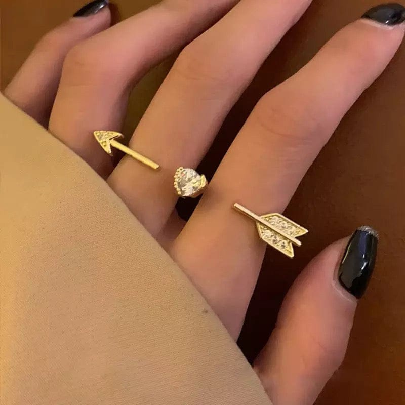 Cupid Heart Double Finger Ring