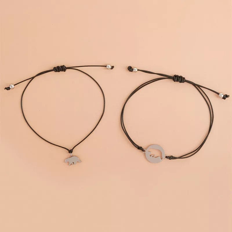Mother & Daughter Elephant Bracelet Set
