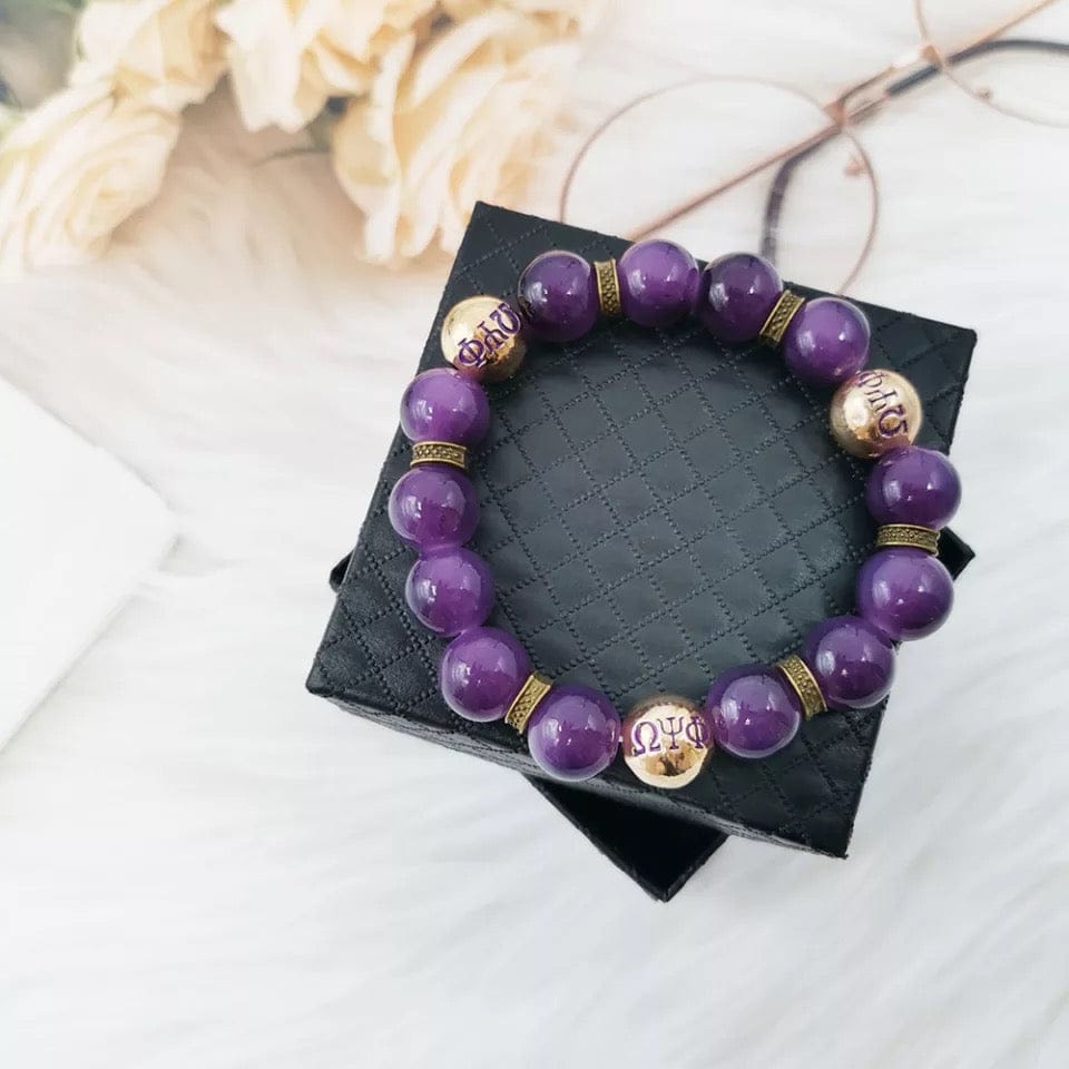 Omega Phi Psi Handmade Beaded Bracelet